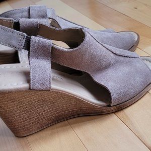 Suede Wedge Sandals